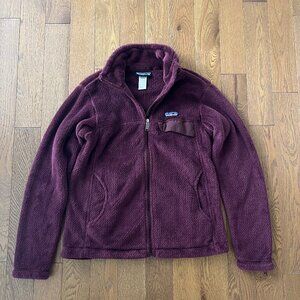 Patagonia Women’s Burgundy Re-Tool Full Zip Fleece Jacket SZ Small